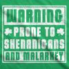 Mens Saint Patricks Day T Shirts Funny St Pattys Tees for Partying Parade Tee for Guys(Heather Green – Prone to Shenanigans)