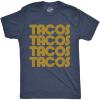 Crazy Dog Mens Funny Uncle T Shirts Sarcastic Family Tees for Guys(Heather Navy – Tacos Tacos)
