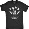 Crazy Dog Mens Funny Uncle T Shirts Sarcastic Family Tees for Guys(Punk)