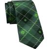 Crazy Dog T-Shirts Saint Patricks Day Plaid Tie Funny Ties for Men St Patricks Ties Mens Novelty Neckties Green Argyle Tie