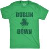 Funny St Paddy’s Day T Shirts for Men Hilarious Saint Patricks Day Shirts for Guys(Heather Green – Dublin Down)