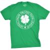 Funny St Paddy’s Day T Shirts for Men Hilarious Saint Patricks Day Shirts for Guys(Heather Green – Leprechaun Protection)