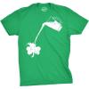 Funny St Paddy’s Day T Shirts for Men Hilarious Saint Patricks Day Shirts for Guys(Heather Green – Pouring Shamrock)