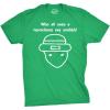 Who All Seen a Leprechaun Sketch T Shirt Funny Saint Patricks Day St Patty Tee(Green)