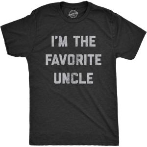 Crazy Dog Mens Funny Uncle T Shirts Sarcastic Family Tees for Guys(Favorite Uncle)