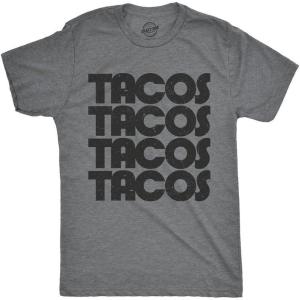 Crazy Dog Mens Funny Uncle T Shirts Sarcastic Family Tees for Guys(Light Heather Grey – Tacos Tacos)