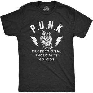 Crazy Dog Mens Funny Uncle T Shirts Sarcastic Family Tees for Guys(Punk)