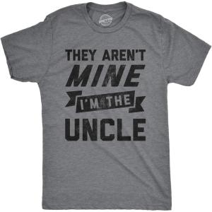 Crazy Dog Mens Funny Uncle T Shirts Sarcastic Family Tees for Guys(They Aren’t Mine)