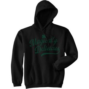 Crazy Dog T-Shirts Funny Saint Patricks Day Hoodies Irish Sweatshirts for St Pattys Day Parties and Parades(Black – Magically Delicious)