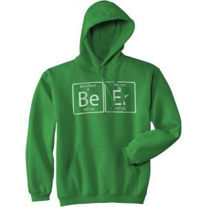 Crazy Dog T-Shirts Funny Saint Patricks Day Hoodies Irish Sweatshirts for St Pattys Day Parties and Parades(Green – Element of Beer)