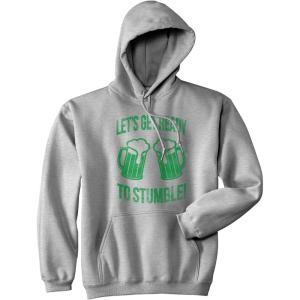 Crazy Dog T-Shirts Funny Saint Patricks Day Hoodies Irish Sweatshirts for St Pattys Day Parties and Parades(Heather Grey – Ready to Stumble)