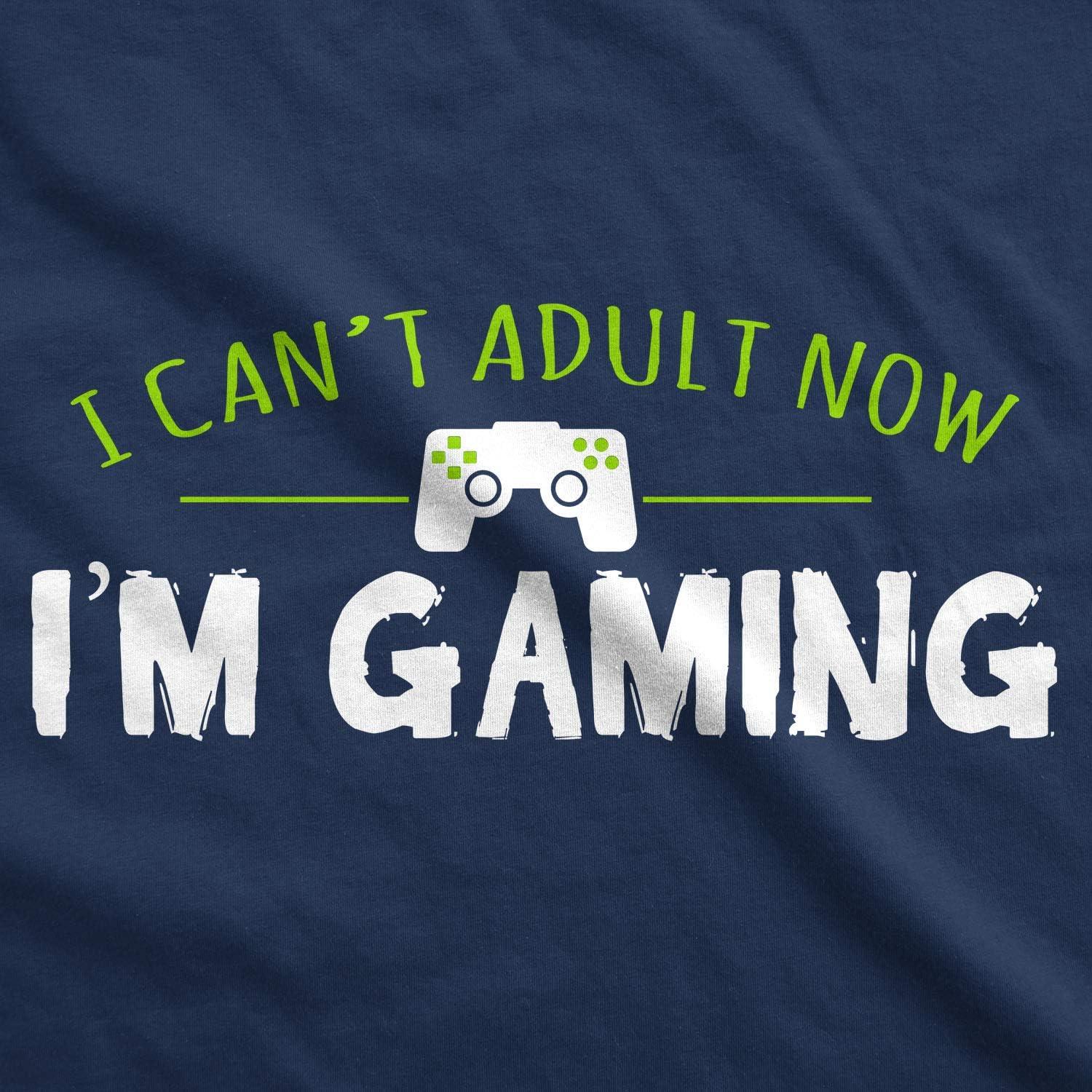 imageMens I Cant Adult Im Gaming Funny Video Game T Shirt Sarcastic Cool Gamer Shirt