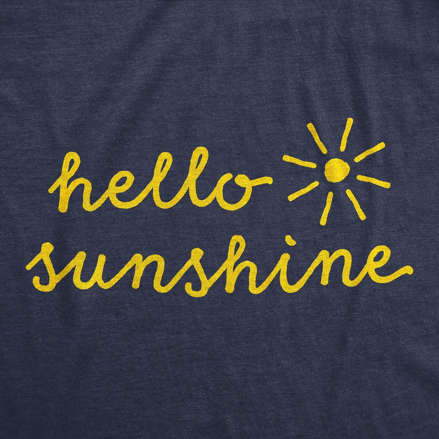 imageWomens Funny T Shirts Hello Sunshine Sarcastic Graphic Novelty Tee for Ladies