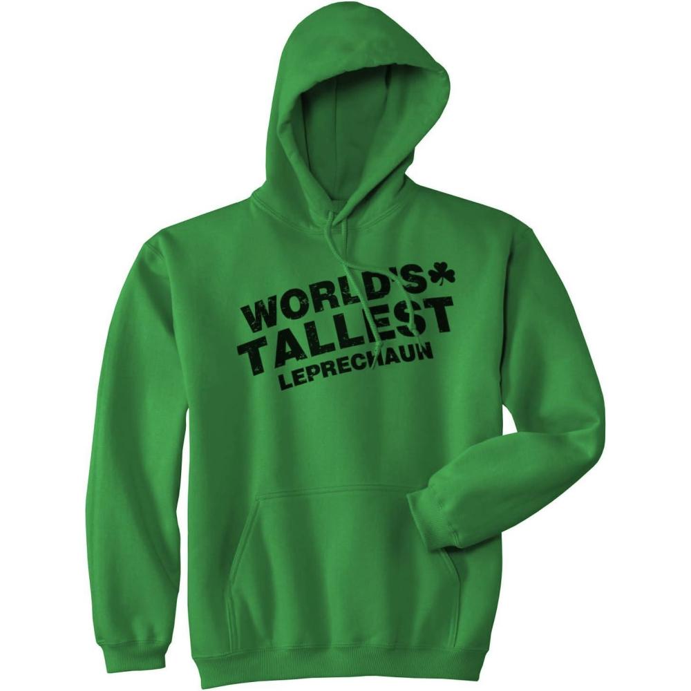imageCrazy Dog TShirts Worlds Tallest Leprechaun Hoodie Funny Sarcastic Saint Patricks Day SweatshirtGreen