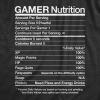 Mens Gamer Nutrition Funny Nerdy Saying Gift for Him Video Gaming T-Shirt(Heather Black – Nutrition)