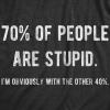 Womens Sarcastic T Shirts Funny Tees with Snarky Sayings on Cute Shirts for Women(Heather Black – 70 Percent)