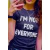 Womens Sarcastic T Shirts with Funny Sayings Novelty Graphic Tees for Women(Heather Black – Not for Everyone)
