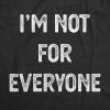 Womens Sarcastic T Shirts with Funny Sayings Novelty Graphic Tees for Women(Heather Black – Not for Everyone)