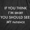 Womens Sarcastic T Shirts with Funny Sayings Novelty Graphic Tees for Women(Heather Black – Short Patience)