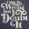 Womens Sarcastic T Shirts with Funny Sayings Novelty Graphic Tees for Women(Heather Navy – Doubt It)