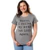 Womens Sorry Rolled My Eyes Out Loud Funny Sassy Sayings Cute Graphic T Shirt(Dark Heather Grey)