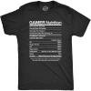 Mens Gamer Nutrition Funny Nerdy Saying Gift for Him Video Gaming T-Shirt(Heather Black – Nutrition)