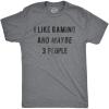 Mens I Like Gaming and Maybe 3 People T Shirt Funny Video Gamer Gift Cool Gaming(Dark Heather Grey)