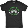 Mens Natural Born Gamer T Shirt Funny Video Game Lovers Controller Tee for Guys(Heather Black)
