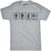 Mens Rock Paper Scissors Hadouken T Shirt Funny Video Gamer Nerdy Graphic Tee(Light Heather Grey – Hadouken)