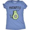 Womens Avogato Funny T Shirt Avocado Cat Cute Face Graphic Novelty Tee for Girls(Heather Light Blue – Avogato)