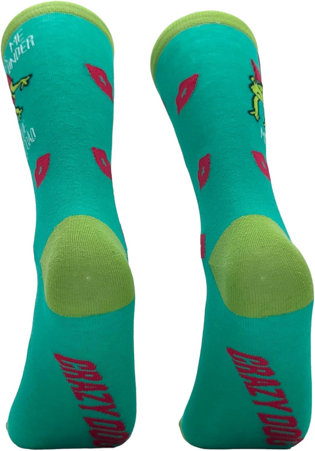 imageCrazy Dog Womens Christmas Socks Cute Cozy Festive Xmas Socks for The HolidaysMistletoad