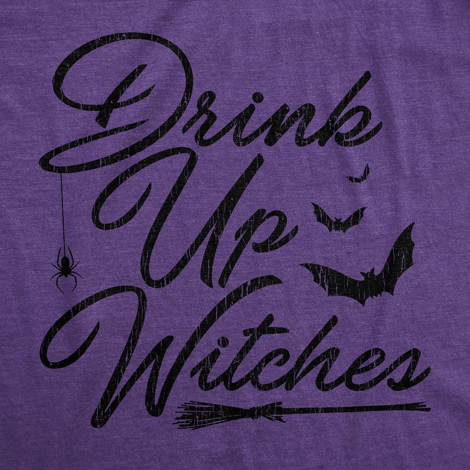 imageFunny Womens Halloween T Shirts Drinking T Shirts for Halloween Party Cute Tees for WomenHeather Purple Drink Up Witches