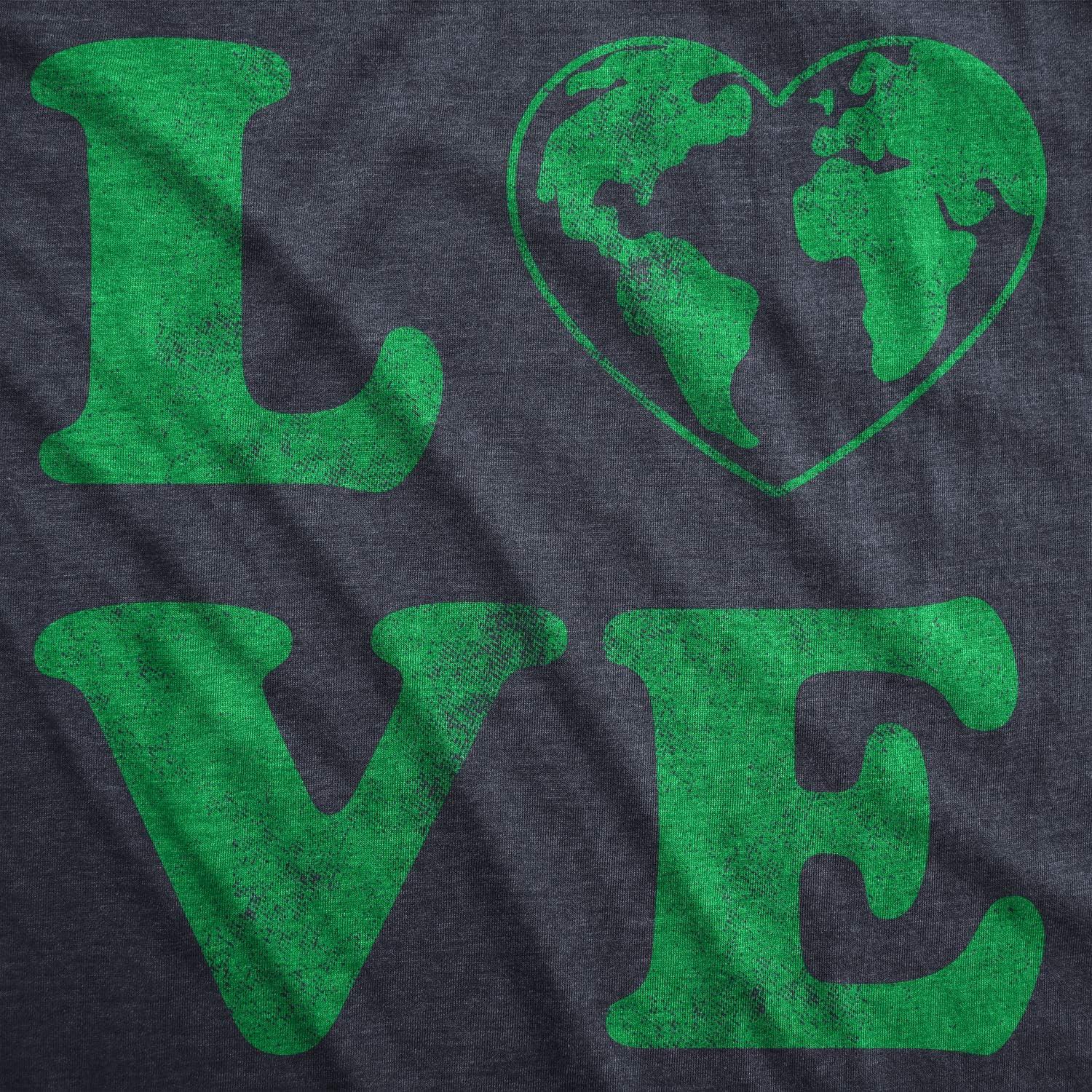 imageWomens Earth Day T Shirt Funny Awesome Environmental Nature Recycling Tee for LadiesHeather Navy Love Earth
