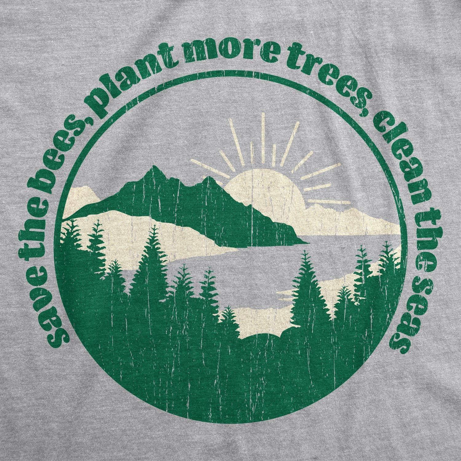 imageWomens Earth Day T Shirt Funny Awesome Environmental Nature Recycling Tee for LadiesLight Heather Grey Save Bees
