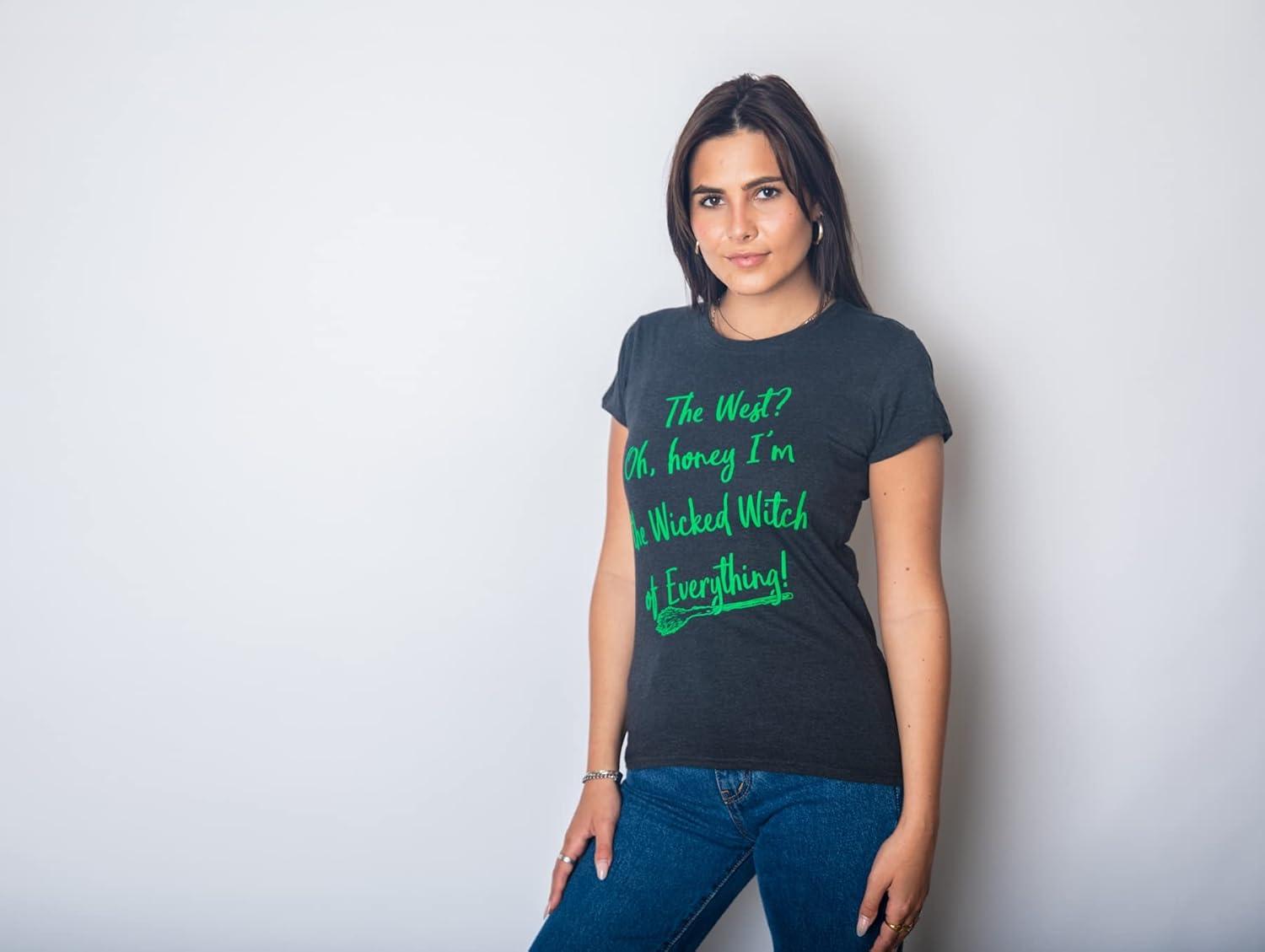 imageWomens Im The Wicked Witch of Everything T Shirt Funny Halloween Tee for LadiesHeather Black