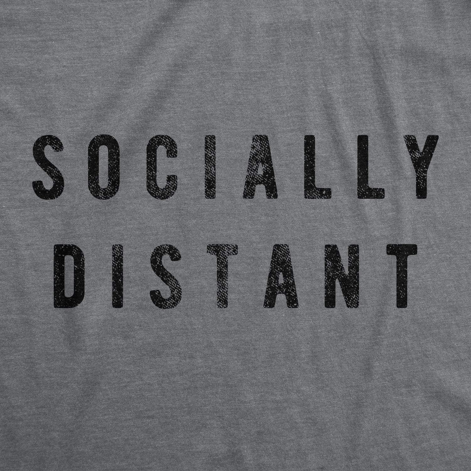 imageWomens Socially Distant T Shirt Funny Social Distancing Virus Novelty TeeDark Heather Grey