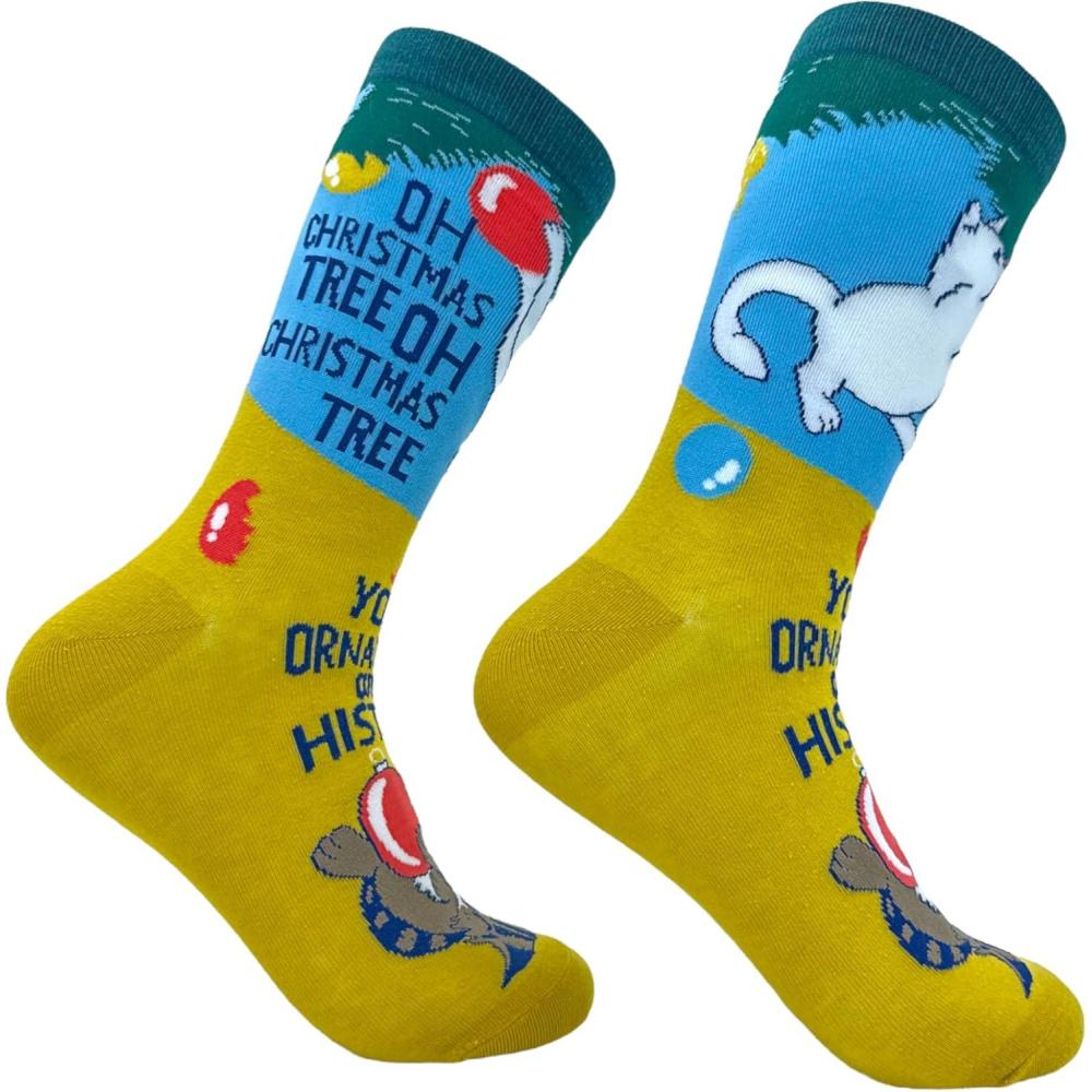 imageCrazy Dog Womens Christmas Socks Cute Cozy Festive Xmas Socks for The HolidaysOrnaments