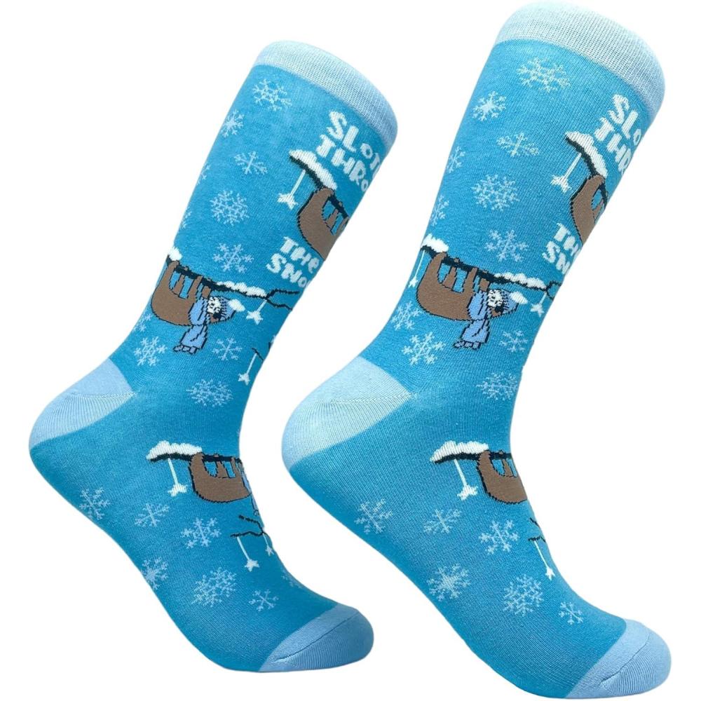 imageCrazy Dog Womens Christmas Socks Cute Cozy Festive Xmas Socks for The HolidaysSlothing