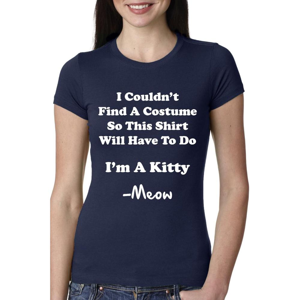 imageWomens Im A Kitty Meow Halloween Costume T Shirt Funny Cat Shirt for WomenHeather Navy