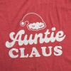 Crazy Dog T-Shirts Papa Mama Uncle Auntie Claus Family Christmas Photo Group Matching Novelty Tees(Heather Red – Auntie)