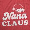 Crazy Dog T-Shirts Papa Mama Uncle Auntie Claus Family Christmas Photo Group Matching Novelty Tees(Heather Red – Nana)