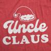 Crazy Dog T-Shirts Papa Mama Uncle Auntie Claus Family Christmas Photo Group Matching Novelty Tees(Heather Red – Uncle)