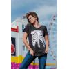 Crazy Dog T-Shirts Womens Splattered Rib Cage T Shirt Cool Skeleton Halloween Costume Tee for Ladies(Heather Black – Splattered Ribcage)