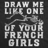 Funny Skeleton T Shirts for Women – Humerus Tees with Bone Tingling Jokes for Ladies(Heather Black – Draw French)