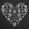 Funny Skeleton T Shirts for Women – Humerus Tees with Bone Tingling Jokes for Ladies(Heather Black – Heart Skeleton Bones)