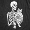Funny Skeleton T Shirts for Women – Humerus Tees with Bone Tingling Jokes for Ladies(Heather Black – Skeleton Cat)