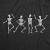 Funny Skeleton T Shirts for Women – Humerus Tees with Bone Tingling Jokes for Ladies(Heather Black – Skeletons Dancing)
