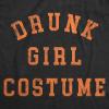 Funny Womens Halloween T Shirts Drinking T Shirts for Halloween Party Cute Tees for Women(Heather Black – Drunk Costume)