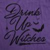 Funny Womens Halloween T Shirts Drinking T Shirts for Halloween Party Cute Tees for Women(Heather Purple – Drink Up Witches)