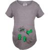 Maternity Bump Smash T Shirt Funny New Baby Announcement Gender Reveal Pregnancy(Dark Heather Grey)